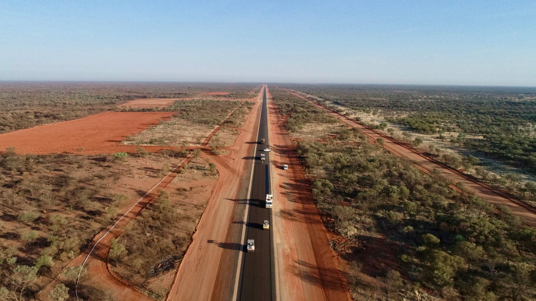 NT Bitumen & Asphalt sealing work bitumen on Tanami Road, Northern Territory Australia